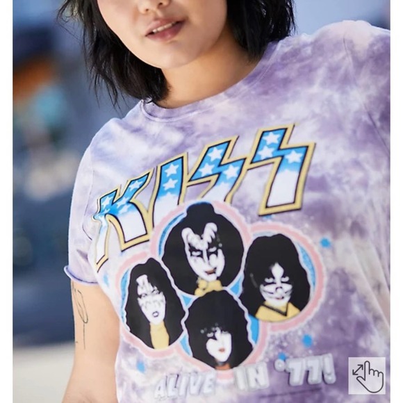 TORRID CLASSIC FIT CREW TEE - KISS MULTI TIE DYE SIZE 1X NWT - Picture 2 of 4